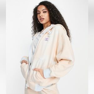 Adidas Original Tie Dye Zip Up Hoodie and Shorts Set